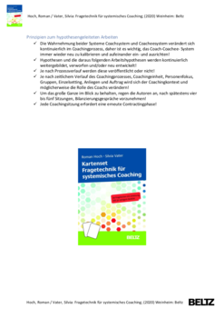 Hypothesen und Arbeitshypothesen-geleitetes Arbeiten Hypothesen und Arbeitshypothesen-geleitetes Arbeiten